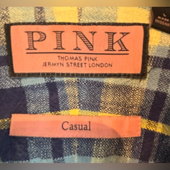 Thomas Pink | PINK men’s plaid shirt. Size: L - Picture 8 of 16